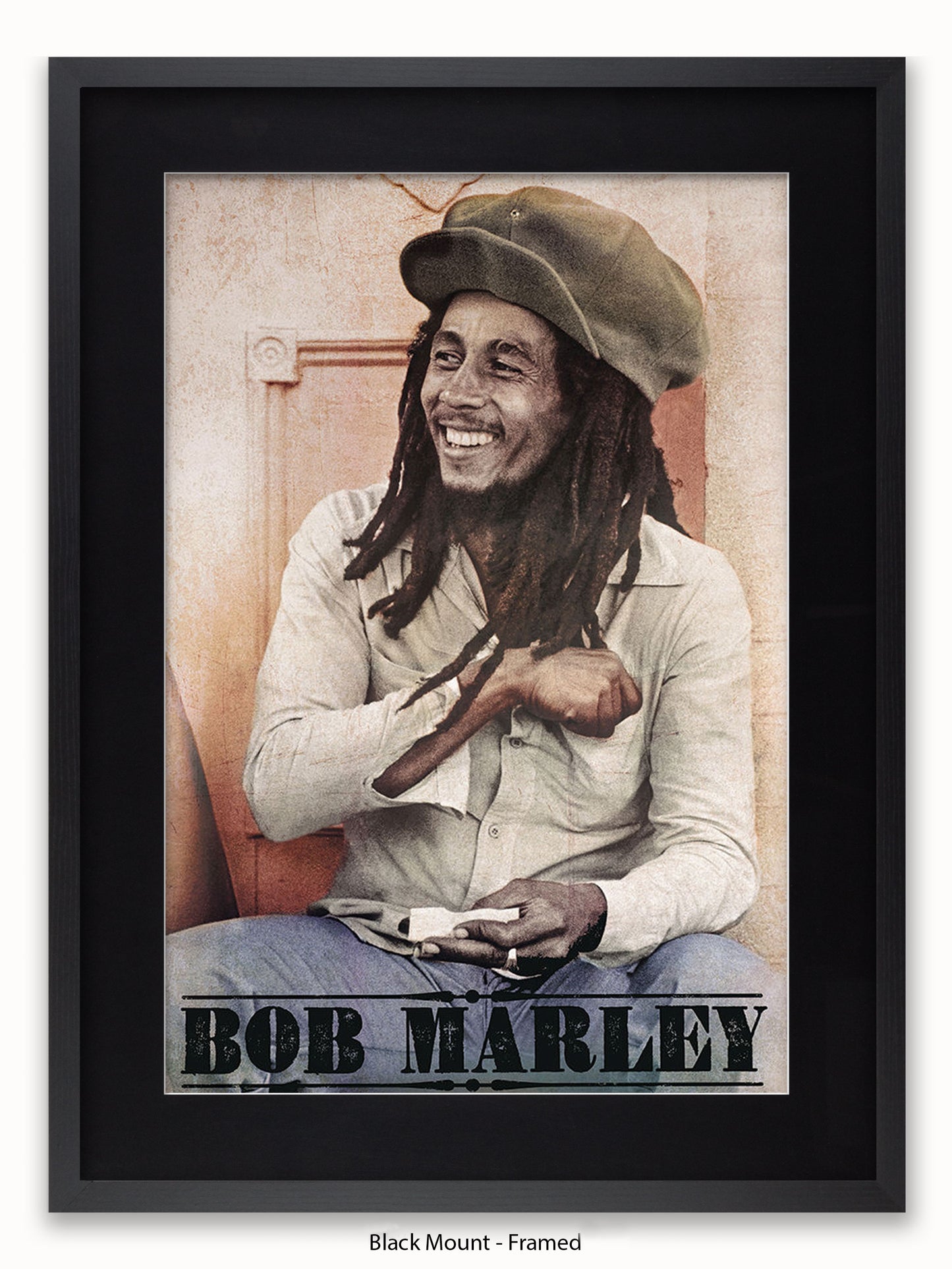 Bob Marley Rolling Text Poster