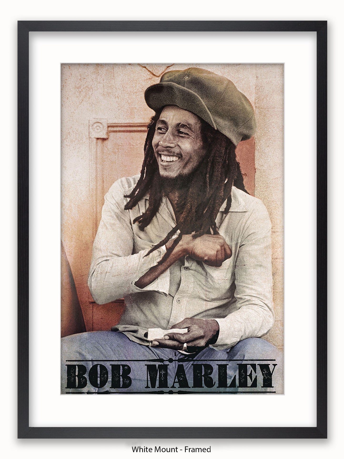 Bob Marley Rolling Text Poster