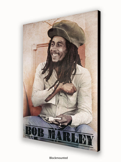 Bob Marley Rolling Text Poster