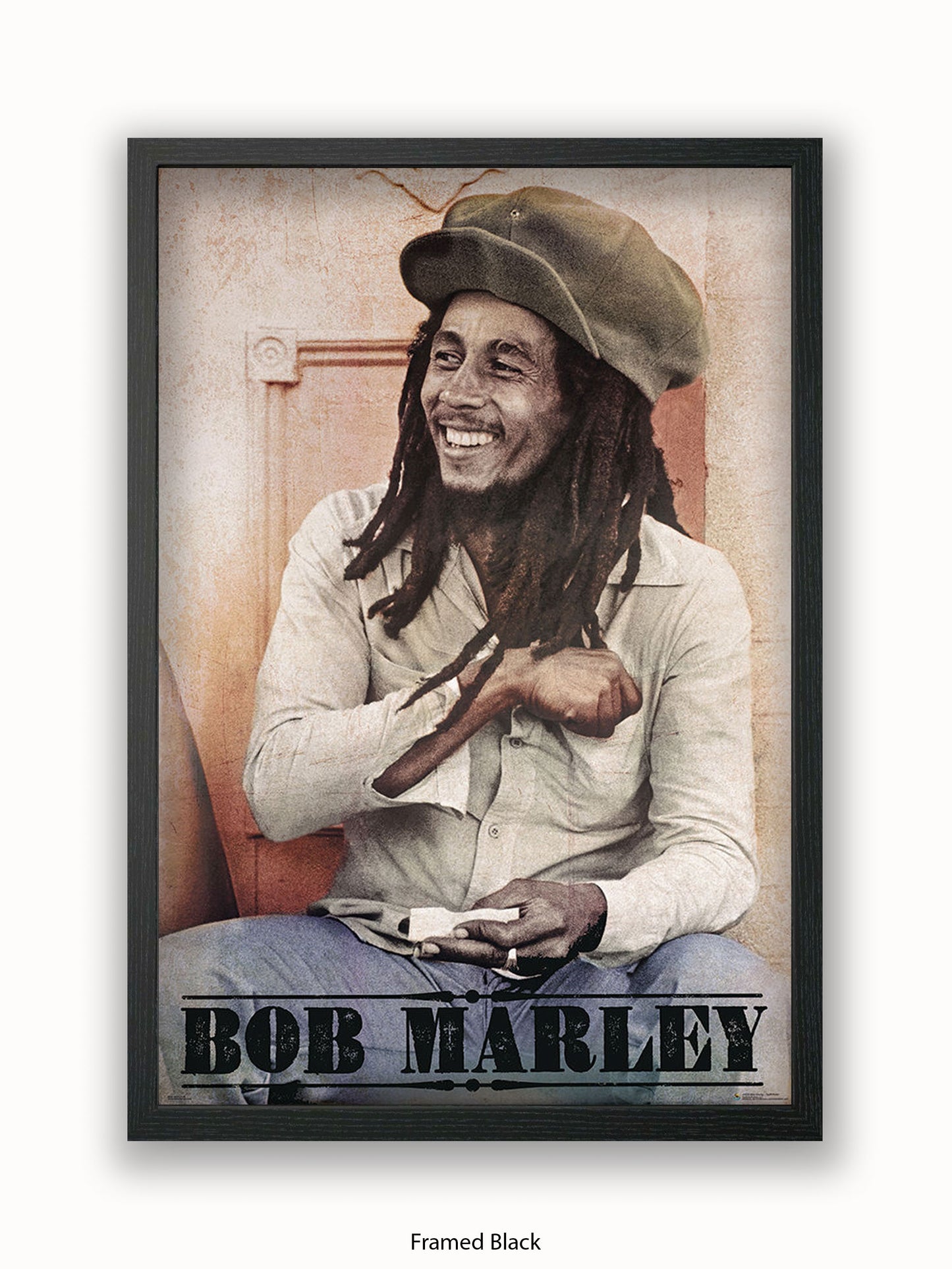 Bob Marley Rolling Text Poster