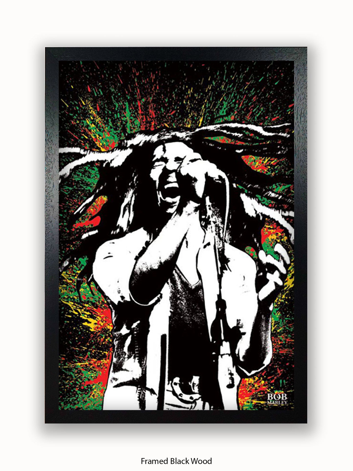 Bob Marley Paint Splash Poster
