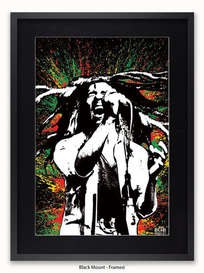 Bob Marley Paint Splash Poster
