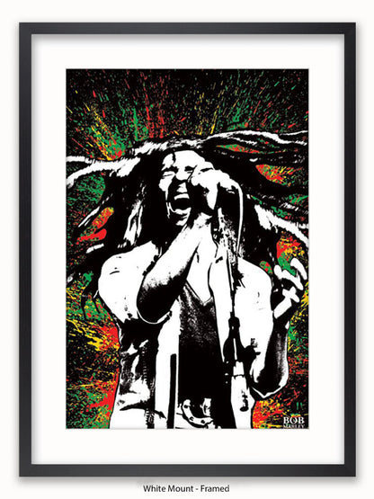 Bob Marley Paint Splash Poster