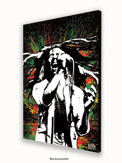 Bob Marley Paint Splash Poster