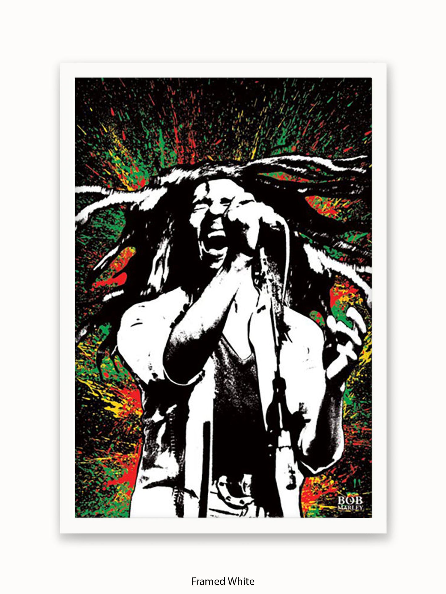 Bob Marley Paint Splash Poster