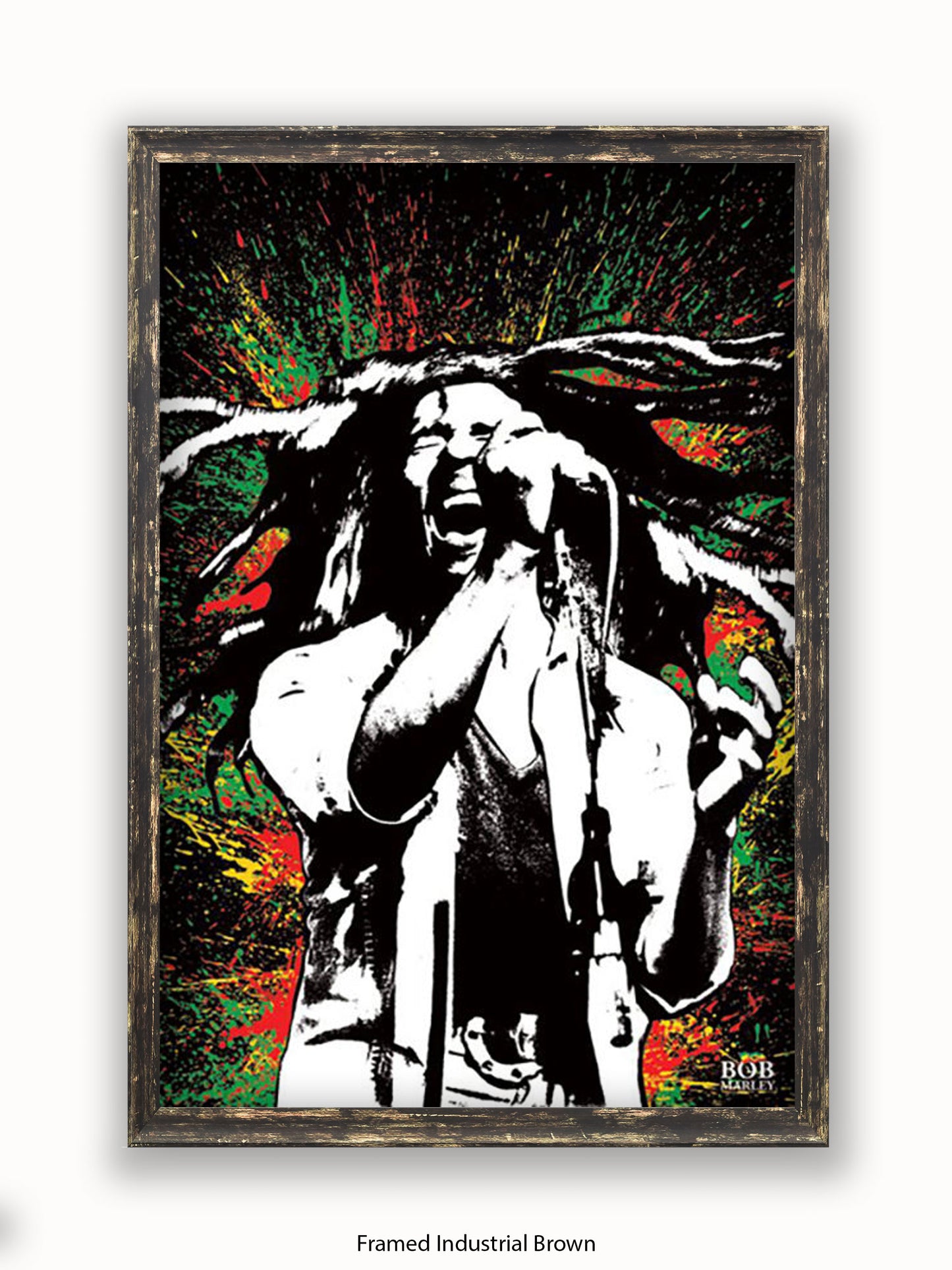 Bob Marley Paint Splash Poster