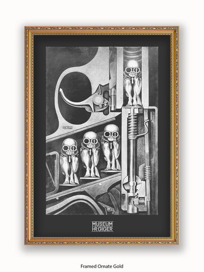 HR Giger Birthmachine Poster