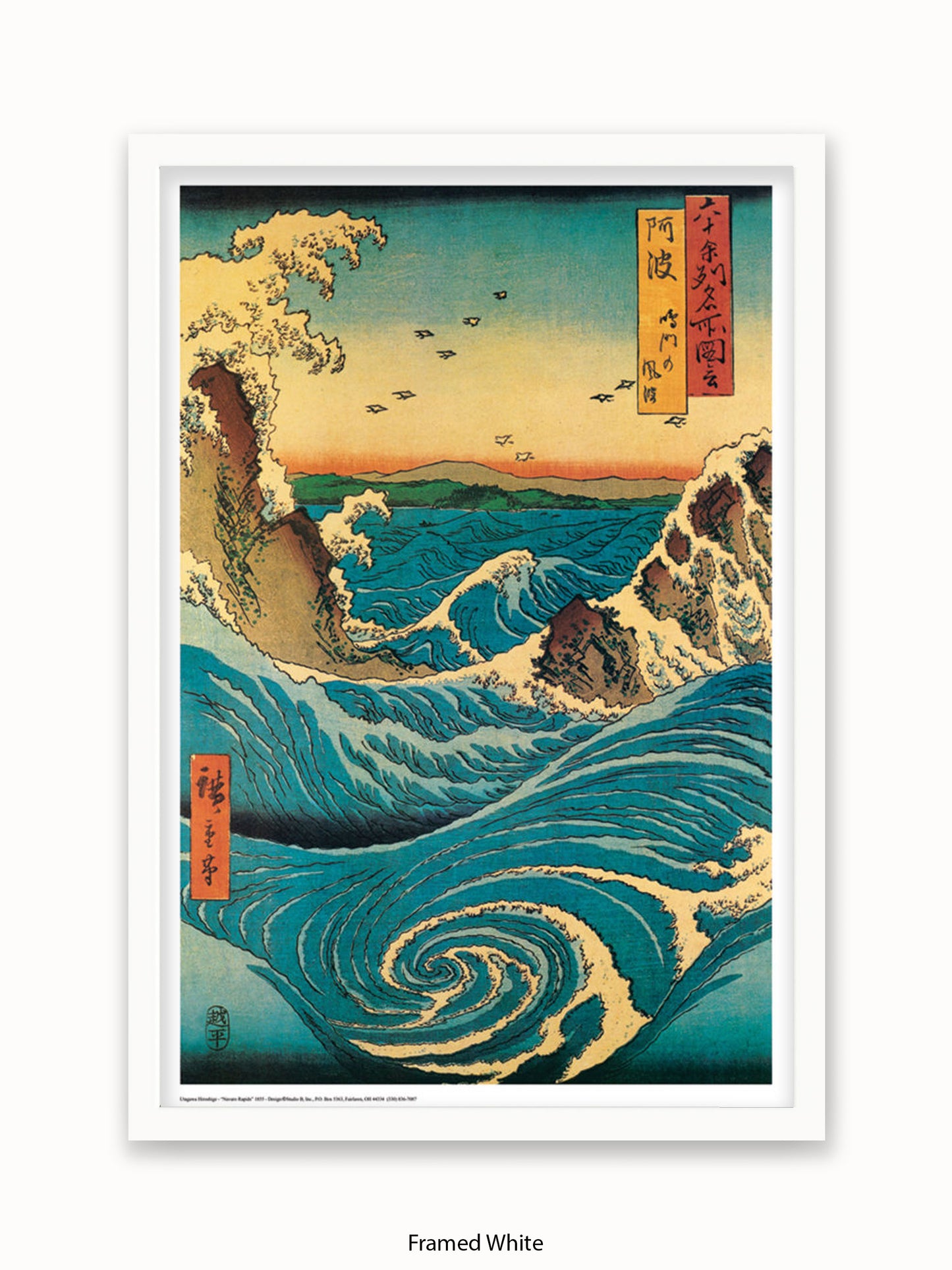 Hiroshige Navaro Rapids Poster