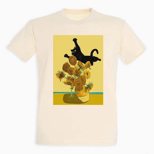 Cat - Sunflowers - T Shirt