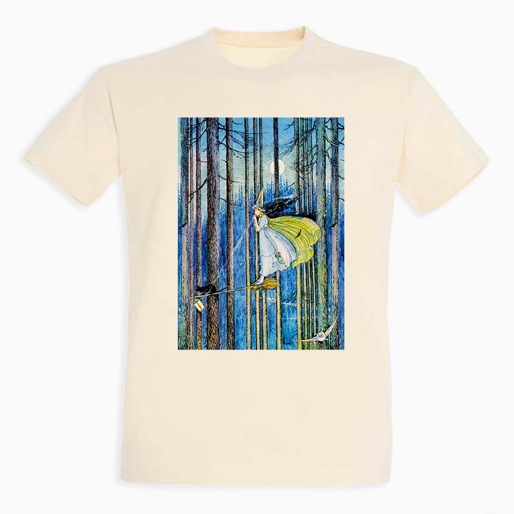 Witch On  Her Broomstick - T Shirt