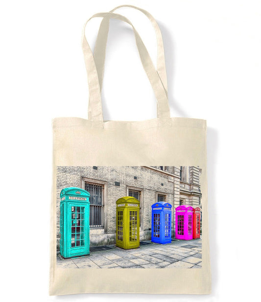 Telephone Boxes - Multicolours - Shopping Tote Bag