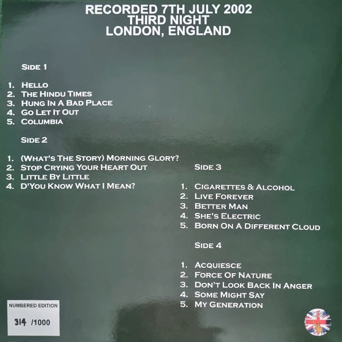 Oasis - Finsbury Park 2002 - 2 x LP Coloured Vinyl