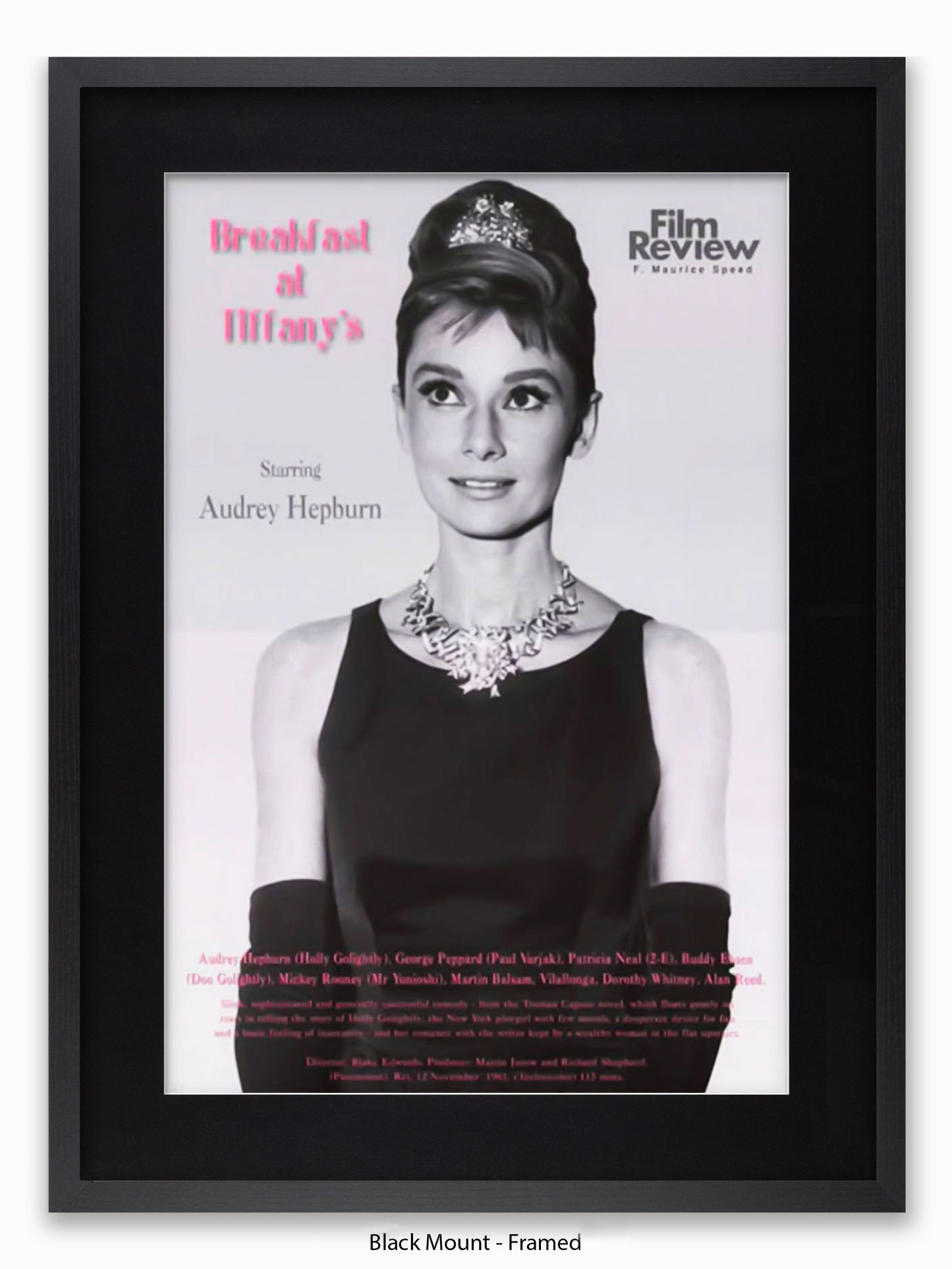 Audrey Hepburn Breakfast At Tiffany's Film Review Poster