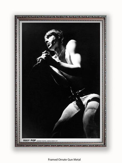Iggy Pop - Rainbow Theatre - London March 1977 Poster