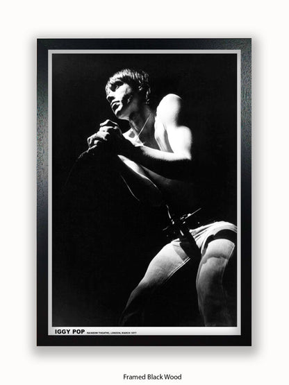Iggy Pop - Rainbow Theatre - London March 1977 Poster