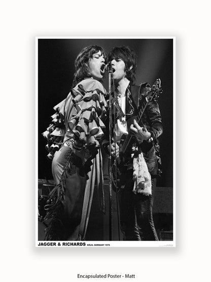 Rolling Stones-  Mick & Keith - Germany 1976 - Poster