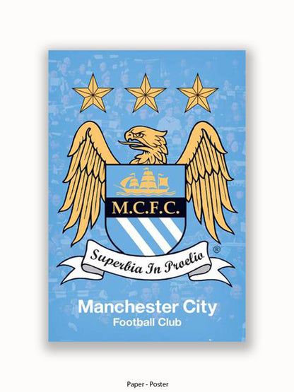 Manchester City Club Badge Poster