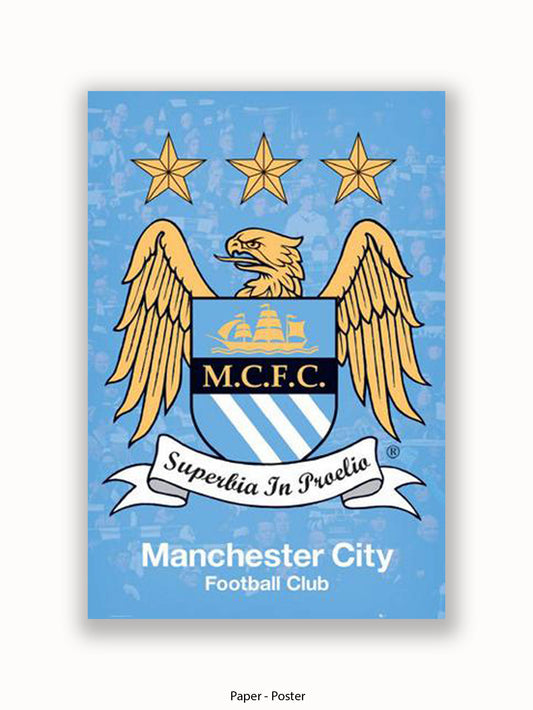 Manchester City Club Badge Poster
