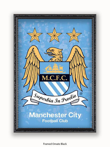 Manchester City Club Badge Poster