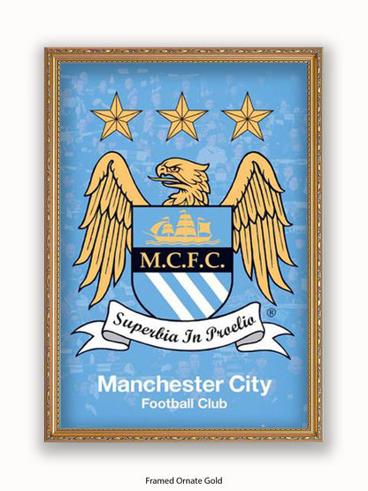 Manchester City Club Badge Poster