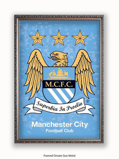 Manchester City Club Badge Poster