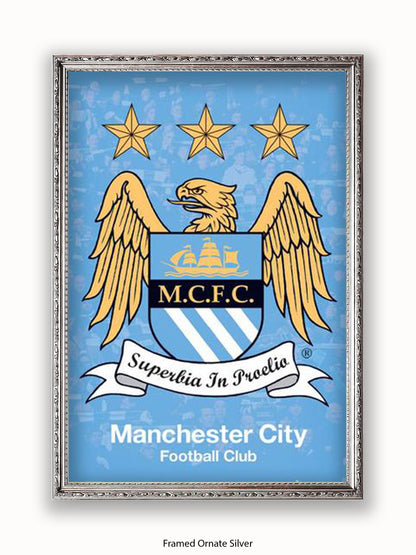 Manchester City Club Badge Poster