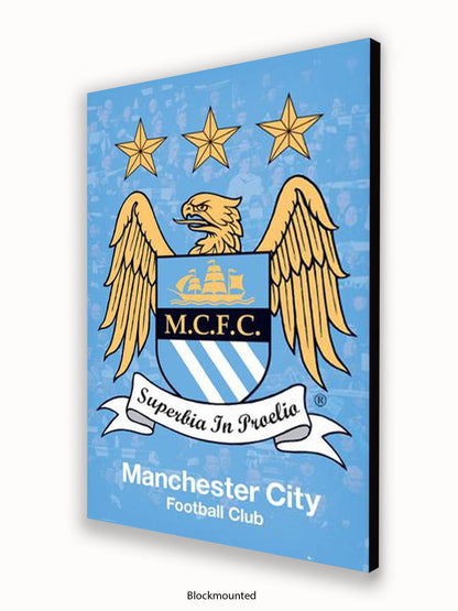 Manchester City Club Badge Poster