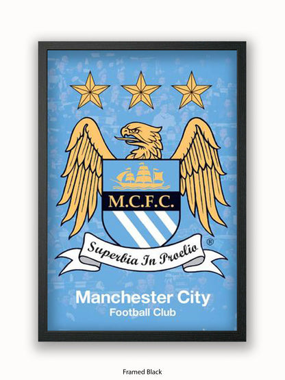 Manchester City Club Badge Poster