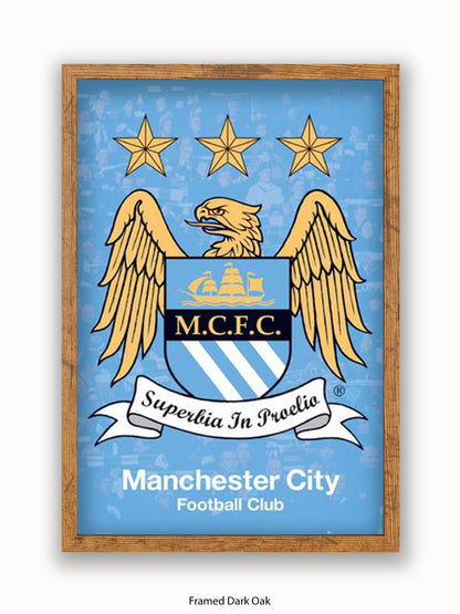 Manchester City Club Badge Poster