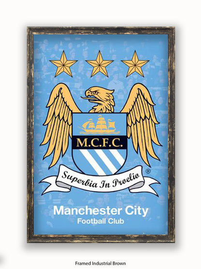 Manchester City Club Badge Poster