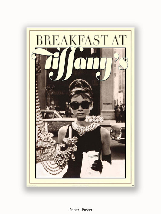 Audrey Hepburn Breakfast At Tiffany's Window Poster