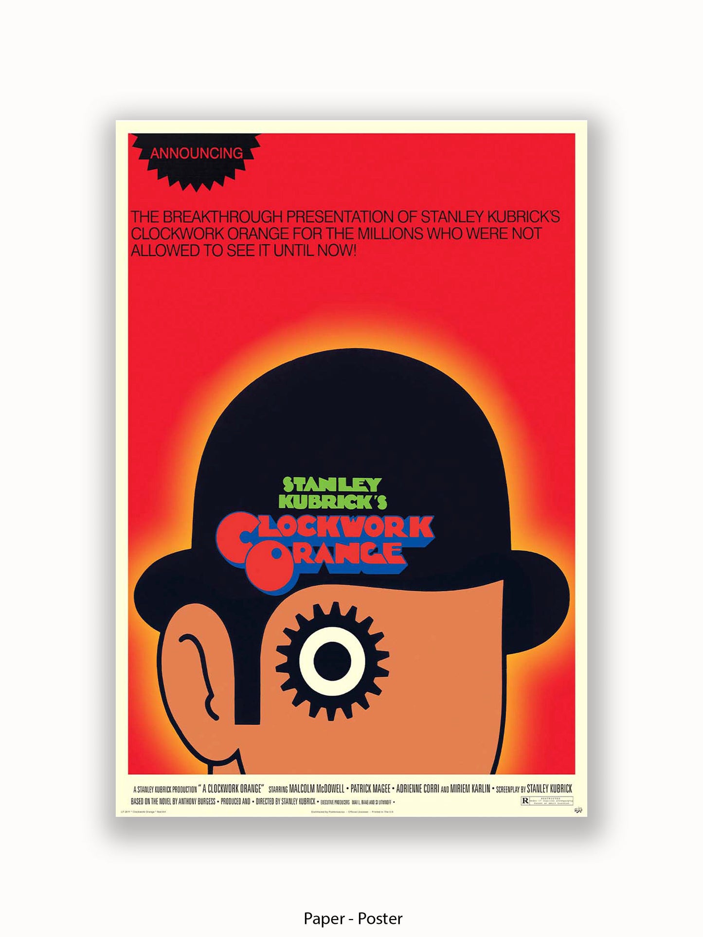 A Clockwork Orange – Red Art Poster