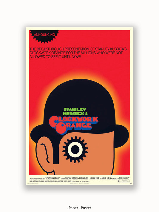 A Clockwork Orange – Red Art Poster