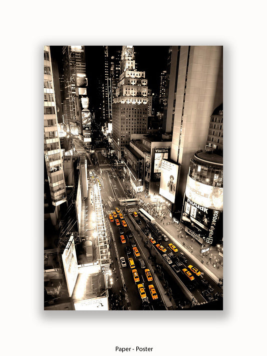 New York Times Square Aerial View Poster