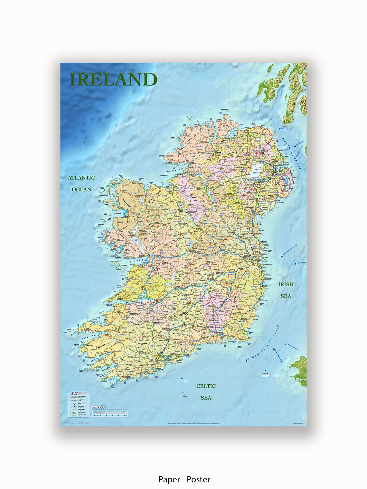 Ireland Map Poster