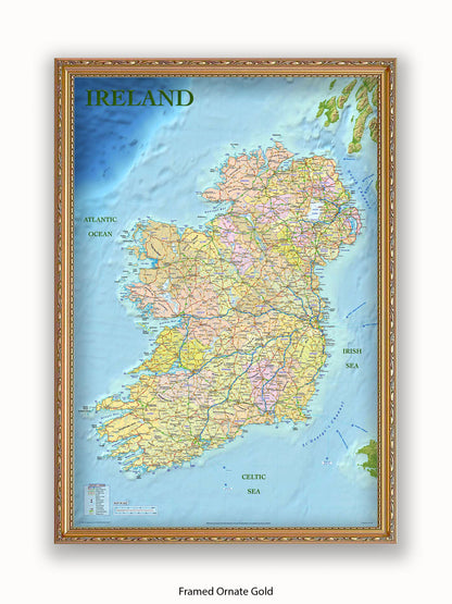 Ireland Map Poster