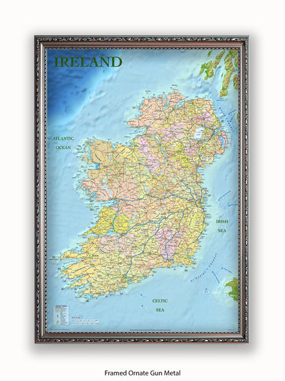 Ireland Map Poster