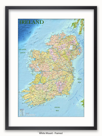 Ireland Map Poster