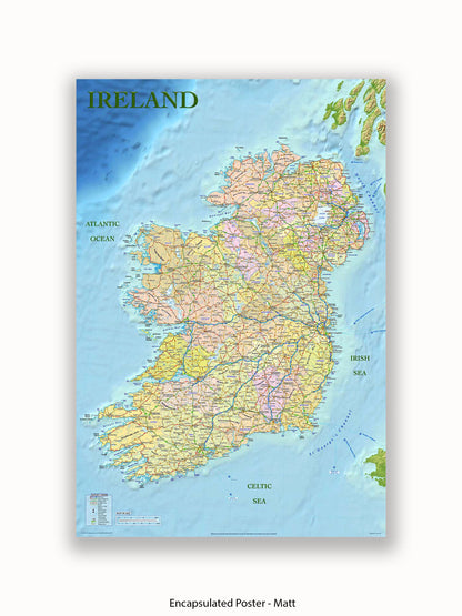 Ireland Map Poster