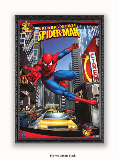 Spiderman  NYC  Yellow Taxi  Spider Sense Poster