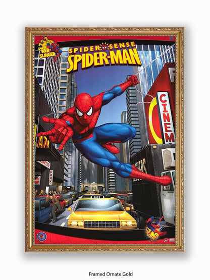 Spiderman  NYC  Yellow Taxi  Spider Sense Poster