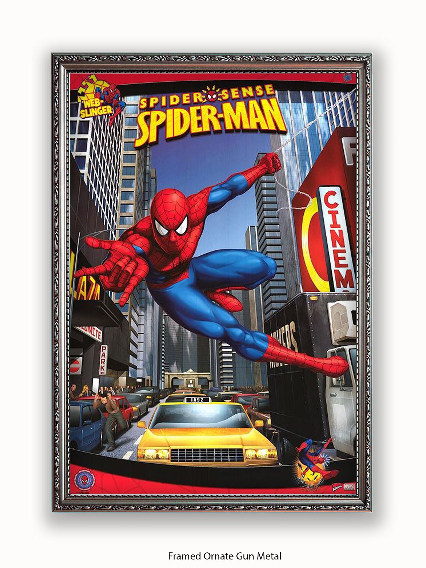 Spiderman  NYC  Yellow Taxi  Spider Sense Poster
