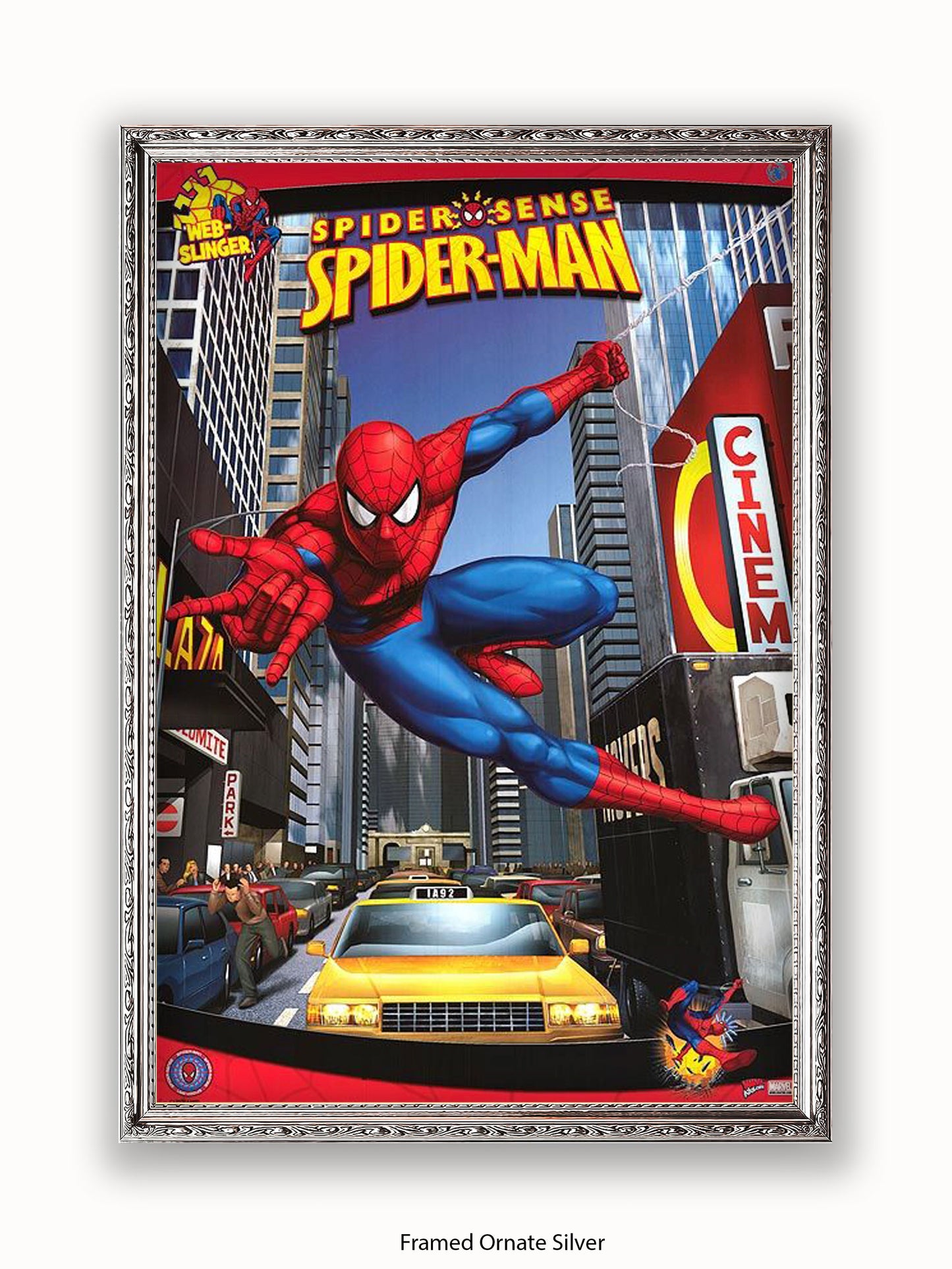 Spiderman  NYC  Yellow Taxi  Spider Sense Poster