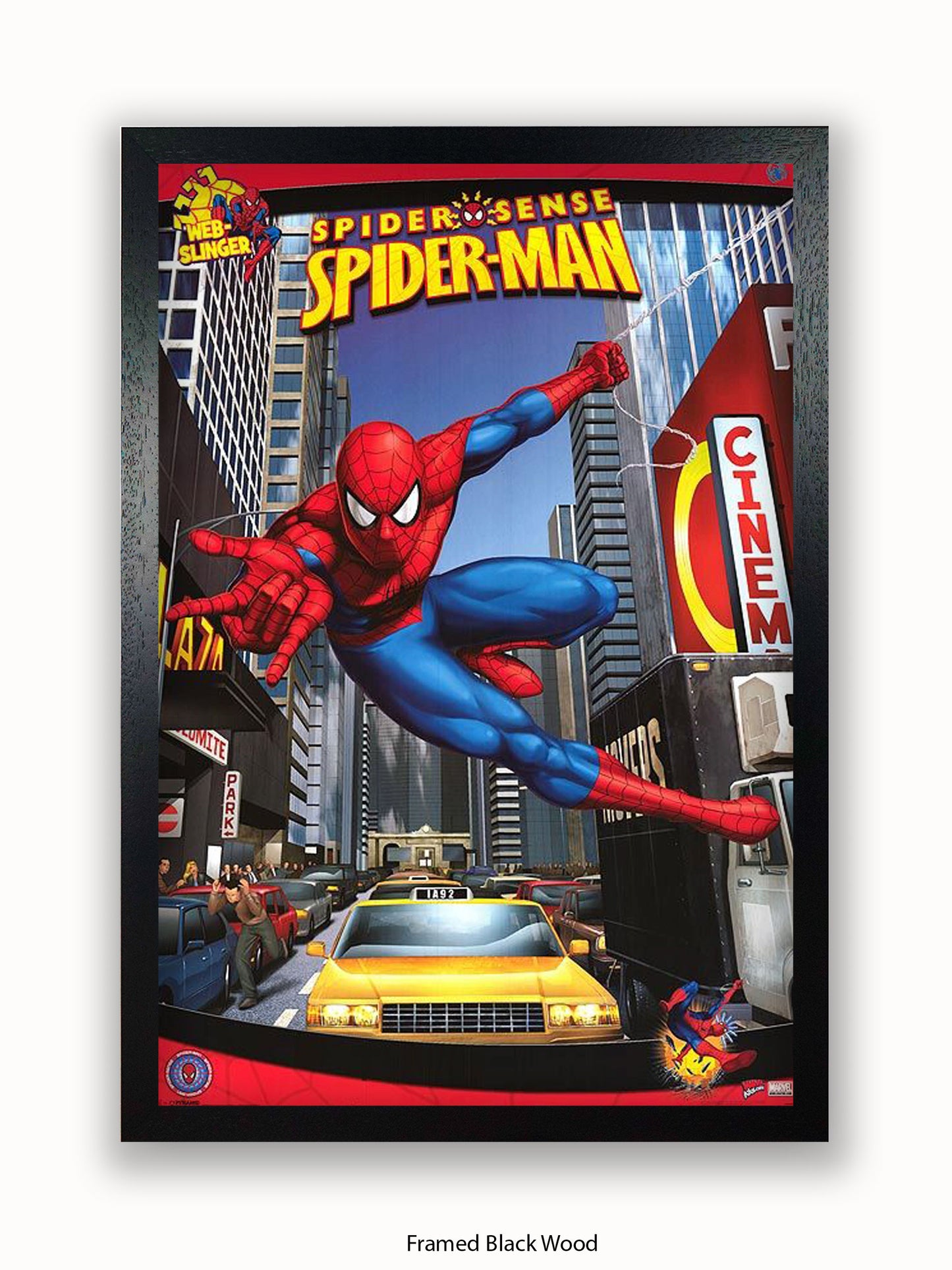 Spiderman  NYC  Yellow Taxi  Spider Sense Poster