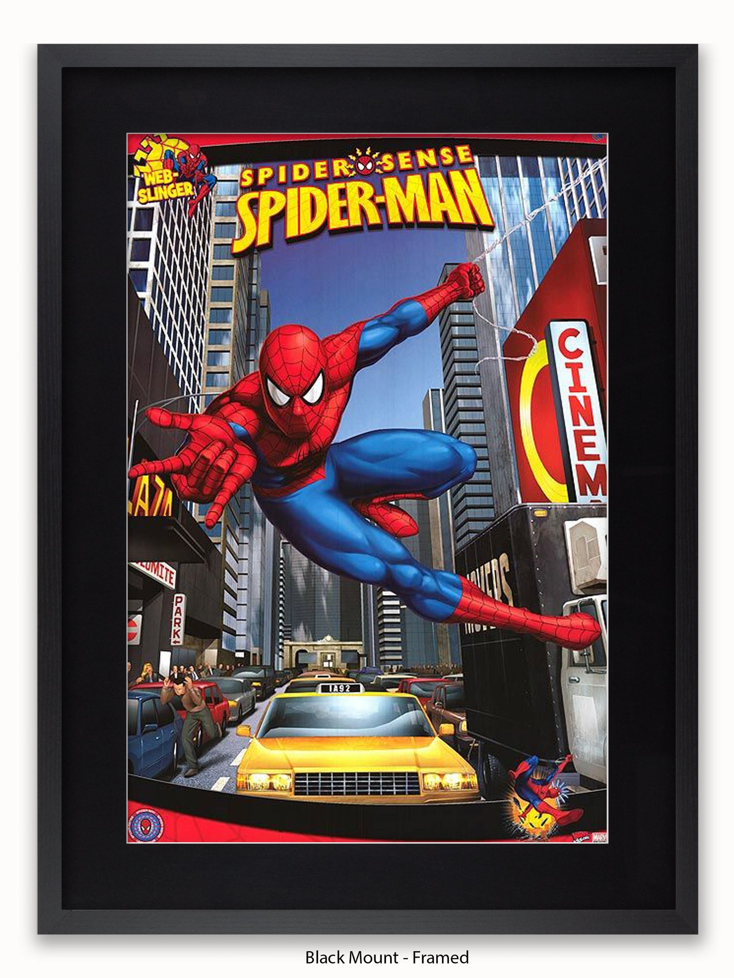 Spiderman  NYC  Yellow Taxi  Spider Sense Poster