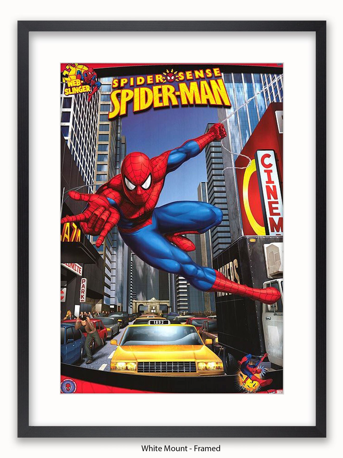 Spiderman  NYC  Yellow Taxi  Spider Sense Poster