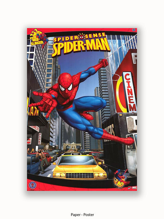 Spiderman  NYC  Yellow Taxi  Spider Sense Poster