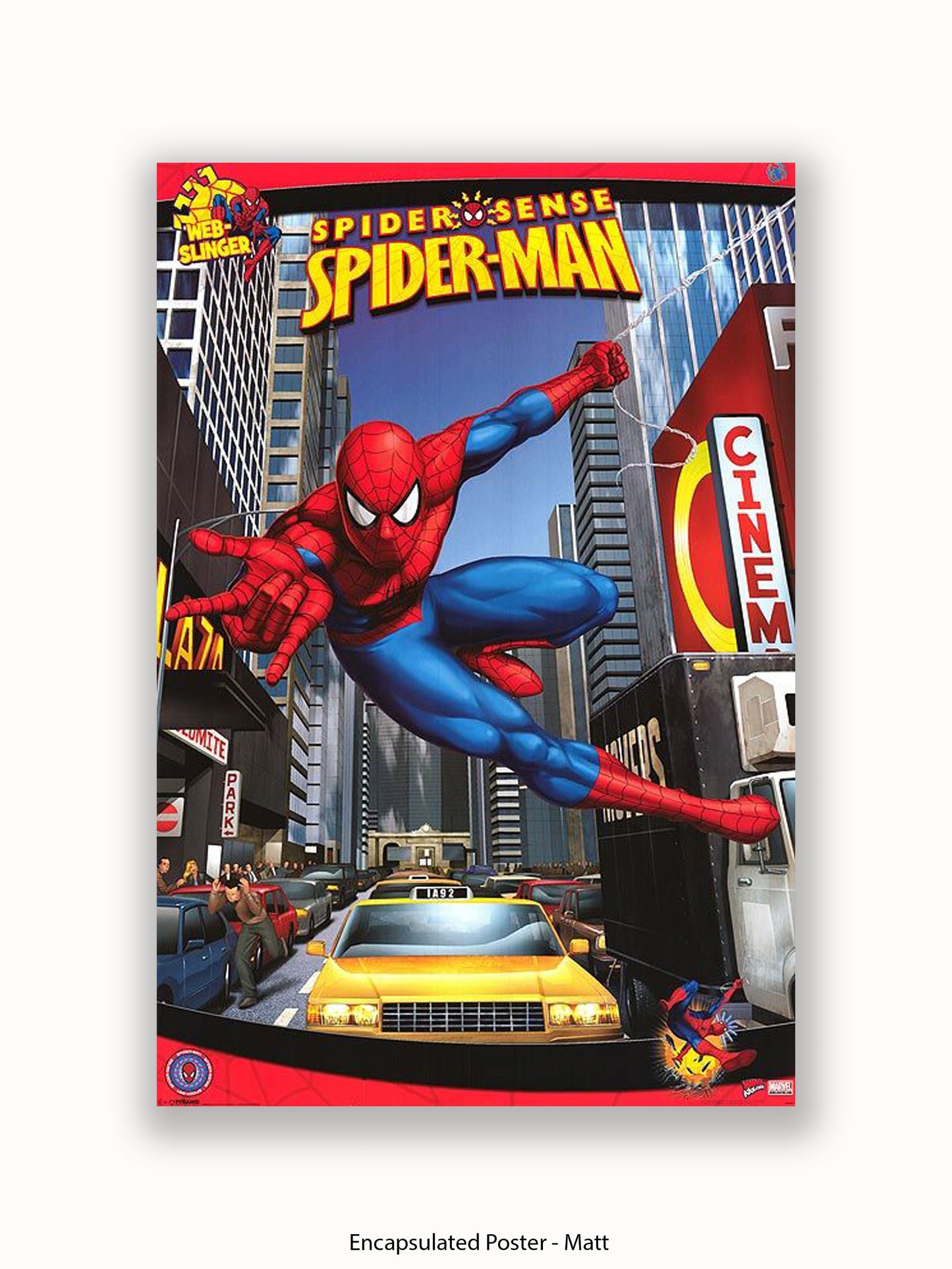 Spiderman  NYC  Yellow Taxi  Spider Sense Poster