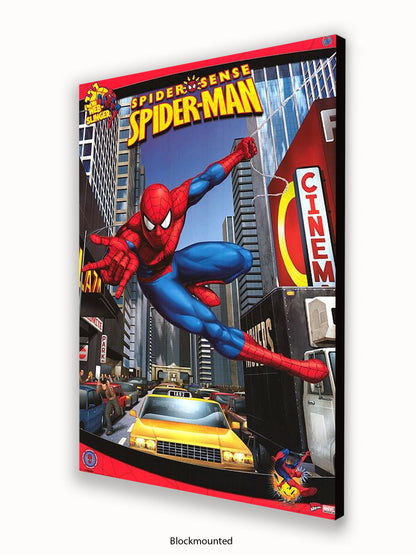 Spiderman  NYC  Yellow Taxi  Spider Sense Poster