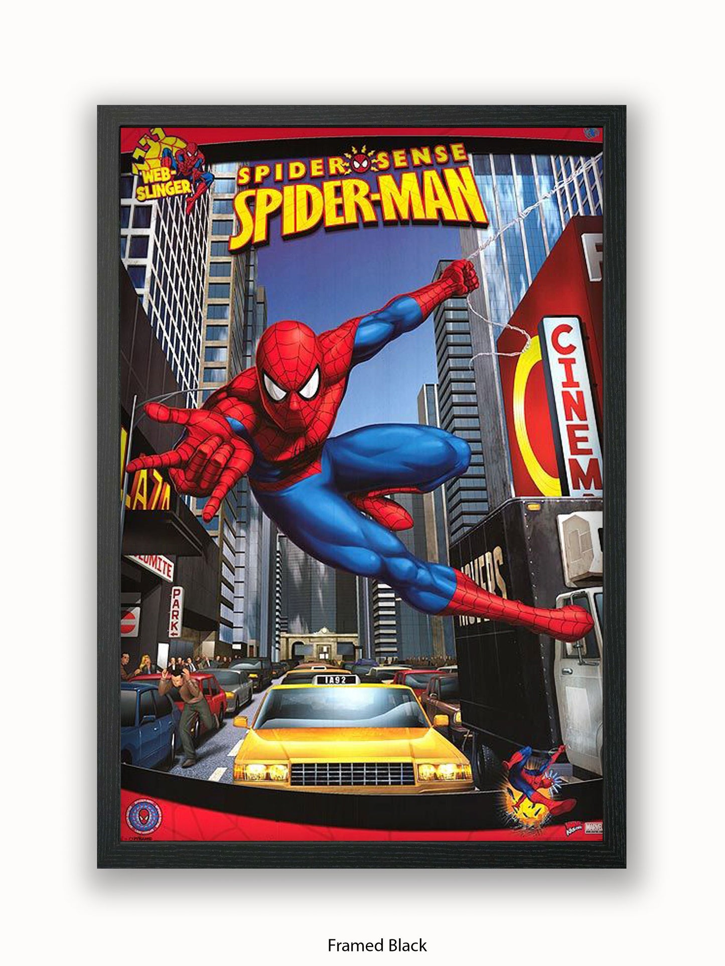 Spiderman  NYC  Yellow Taxi  Spider Sense Poster